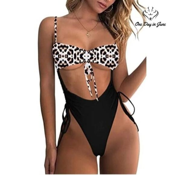 Ioiom High Waist One Piece Swimsuit Size M - Picture 1 of 4